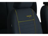 Prevleke za avtomobilske sedeže za Kia Picanto (II) 2011-2017 TREND LINE - Rumena 1+1, spredaj