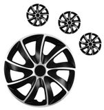 Hubcaps Hyundai Quad 14&quot; Black &amp; Silver 4 kosi