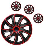 Hubcaps Hyundai Quad 14&quot; Red &amp; Black 4 kosi