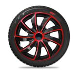 Hubcaps Hyundai Quad 15&quot; Red &amp; Black 4 kosi