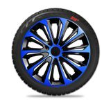 Hubcaps RenaultStrong 15&quot; Blue &amp; Black 4 kosi