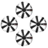 Hubcaps Mazda GTX Carbon 16&quot; Black &amp; Silver 4 kosi