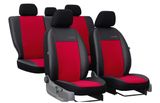 Prevleke za avtomobile za Citroen Berlingo 1996-2004 Exclusive Alcantara - Rdeča 2+3