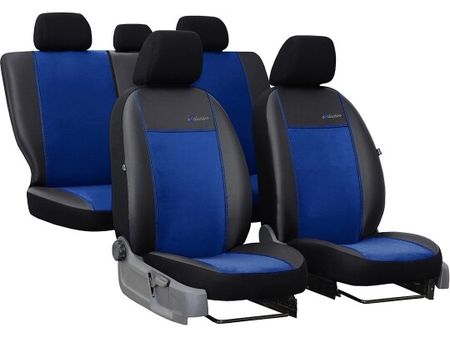 Prevleke za avtomobile za Dacia Logan (II) 2012-2020 Exclusive Alcantara - Modra 2+3