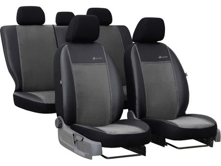 Prevleke za avtomobile za Dacia Logan (II) 2012-2020 Exclusive Alcantara - siva 2+3