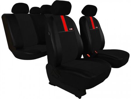 Prevleke za avtomobilske sedeže za Fiat Siena  1996-2021 GT8 - črno-rdeča 2+3