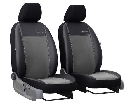 Prevleke za avtomobile za Hyundai i20 (I)  2008-2014 Exclusive Alcantara - siva 1+1, spredaj