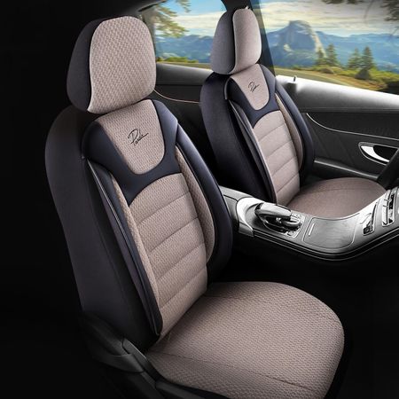 Prevleke za avtomobilske sedeže za Hyundai i30 (II) 2012-2017 PRESTIGE_Bež 2+3