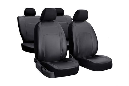 Prevleke za avtomobilske sedeže za Kia Carens (II) 2006-2012 Design Leather črna 2+3