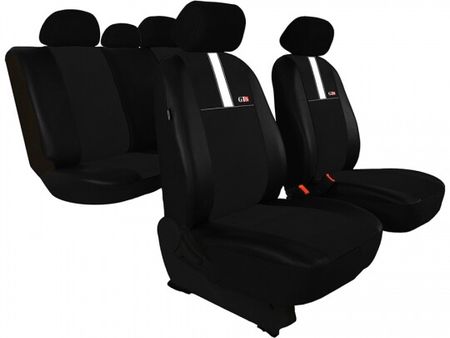 Prevleke za avtomobilske sedeže za Kia Picanto (I) 2004-2011 GT8 - črno in belo 2+3