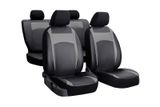 Prevleke za avtomobilske sedeže za Opel Corsa (E) 2014-2019 Design Leather siva 2+3