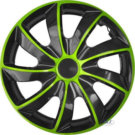 Hubcaps Alfa Romeo Quad 15" Green & Black 4 kosi