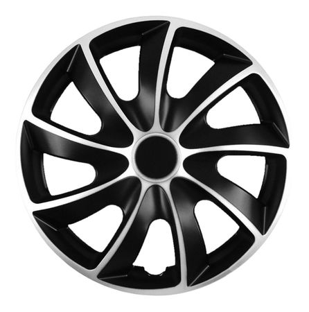 Hubcaps Audi Quad 14" Black & Silver 4 kosi