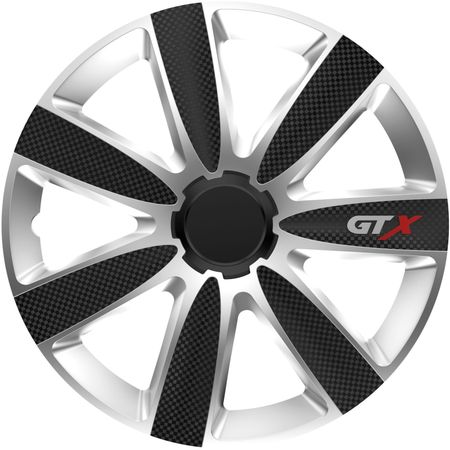 Hubcaps Mazda GTX Carbon 16" Black & Silver 4 kosi