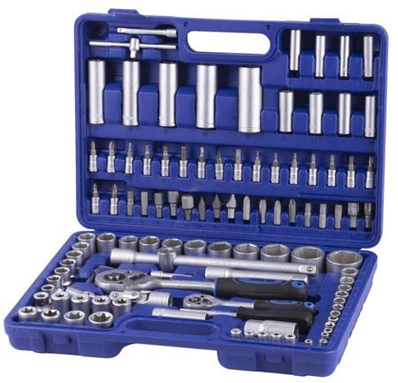 Set orodja Strend Pro S210, 108 kosov, kovček, 1/4 "+1/2"