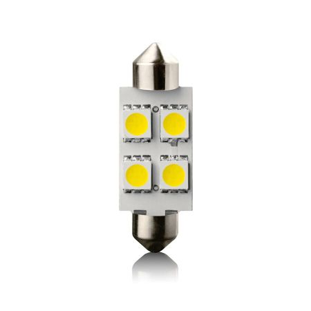 LED žarnica SV8.5 4 WHITE 12V 39mm VECTA